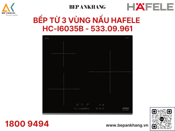 Bếp Từ 3 Vùng Nấu HAFELE HC-I6035B - 533.09.961 - Thương Hiệu Đức